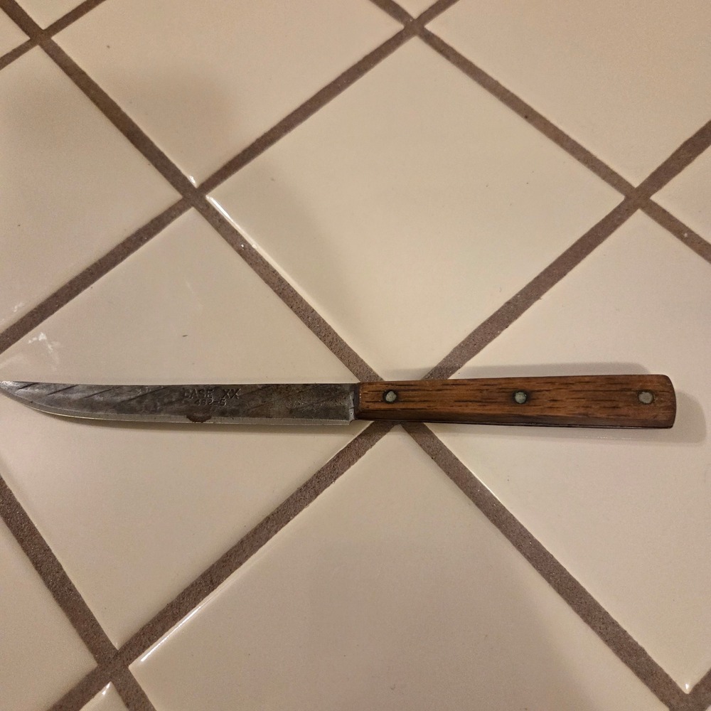 Case XX 432-5 Vintage Paring Utility Knife Carbon Steel Walnut Handle USA Made